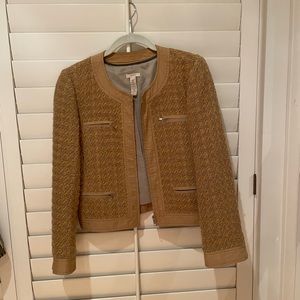 Jcrew Size 4 Tweed Jacket in honey/gold